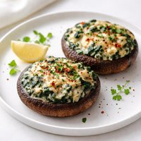 Spinach Cheese Stuffed Portabella Mushroom Caps 3 Ww Poin