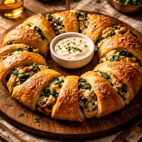 Spinach Chicken Wreath