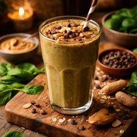 Spinach Chocolate Peanut Butter Smoothie