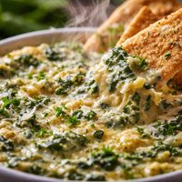 Spinach Dip with Pita Crisps