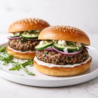 Spinach Feta Lamb Burgers