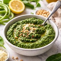 Spinach Garlic Scape Pesto