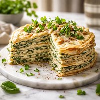 Spinach Gruyre Gateau De Crepes