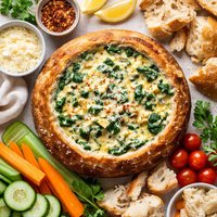 Spinach in a Bread Bowl