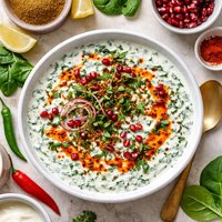 Spinach in Spicy Yoghurt Palak Raita