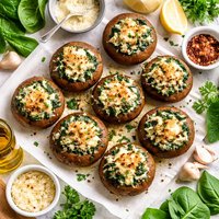 Spinach Parmesan Stuffed Mushrooms