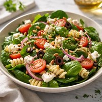Spinach Pasta Salad with Feta