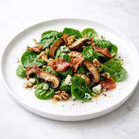 Spinach Portabella Bacon Blue Cheese in Walnut Dressing