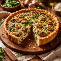 Spinach Ricotta Mushroom Quiche Lighter