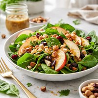 Spinach Salad W Apple Hazelnut Dressing
