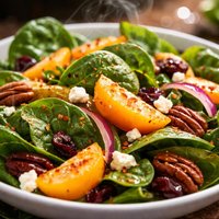 Spinach Salad with Apricot Vinaigrette