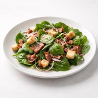 Spinach Salad with Bacon and Croutons