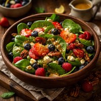 Spinach Salad with Berries and Curry Dressing