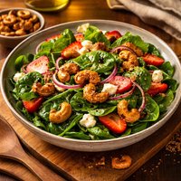 Spinach Salad with Candied Cashews