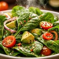 Spinach Salad with Chili Lime Dressing