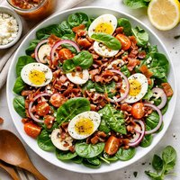 Spinach Salad with Hot Bacon Dressing