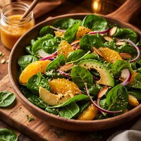 Spinach Salad with Orange Sesame Dressing