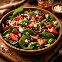 Spinach Salad with Pepper Jelly Vinaigrette