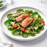 Spinach Salad with Salmon