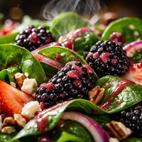 Spinach Salad with Sweet Blackberry Vinaigrette