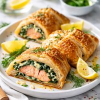 Spinach Salmon Bundles
