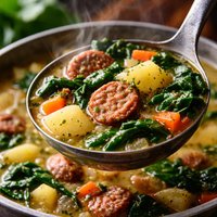 Spinach Sausage and Potato Soup