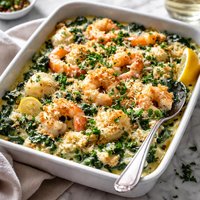 Spinach Seafood Bake