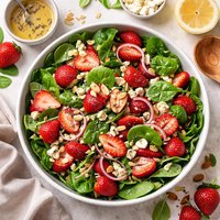 Spinach Strawberry Almond Salad