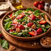 Spinach Strawberry and Walnut Salad