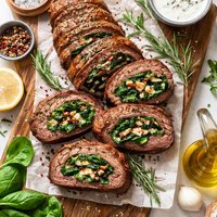 Spinach Stuffed Beef Tenderloin