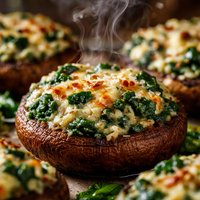 Spinach Stuffed Portobello Mushrooms