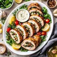 Spinach Stuffed Turkey Roll Redone