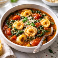 Spinach Tomato Tortellini Soup