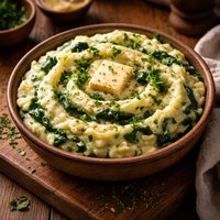 Spinach Whipped Potatoes