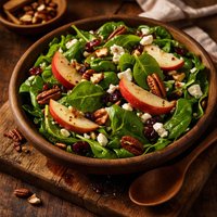 Spinach with Apples and Feta Cheese