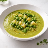 Split Pea Soup with Fresh Peas and Potatoes