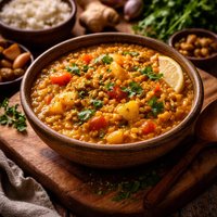 Split Peas with Vegetables Dal Tarkari