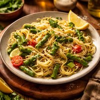 Spring Asparagus Angel Hair Pasta