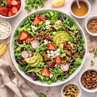 Spring Greens with Maple and Mustard Dressing