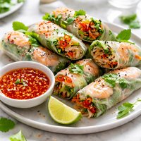 Spring Rolls with Sweet Asian Chili Dipping Sauce