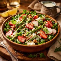 Spring Salad with Buttermilk Cream Dressing