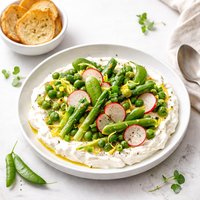 Spring Vegetable and Goat Cheese Dip