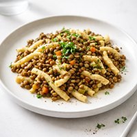Sptzle with Lentils from Scratch Gluten Free