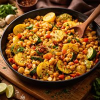 Squash and Hominy Saute