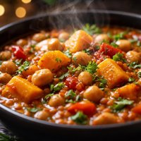 Squash Chickpea Red Lentil Stew Healthy Slow Cooker