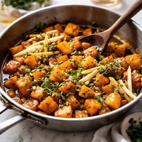 Squash with Apple Cider and Herb Glaze Stove Top