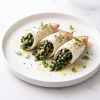 Squid Stuffed with Spinach and Herbs
