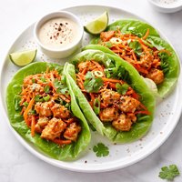 Sriracha Chicken Lettuce Wraps