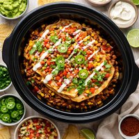 Stacked Crock Pot Enchiladas