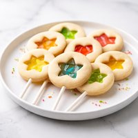 Stained Glass Window Lollipop Cookies